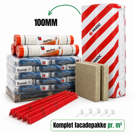 Paroc Facadeisolerings pakke med alle produkter 100 mm